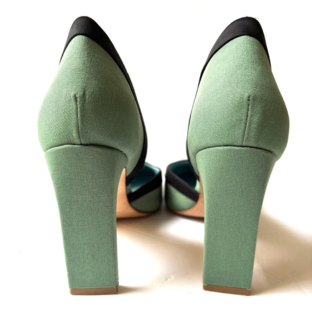 Frances Valentine shoes Sinclair D'Orsay Pump heels in green sz 9B - Picture 3 of 7